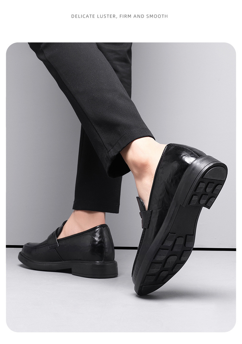 Men's Leather Loafers Business Casual Slip-on Shoes For Men_voghion.com