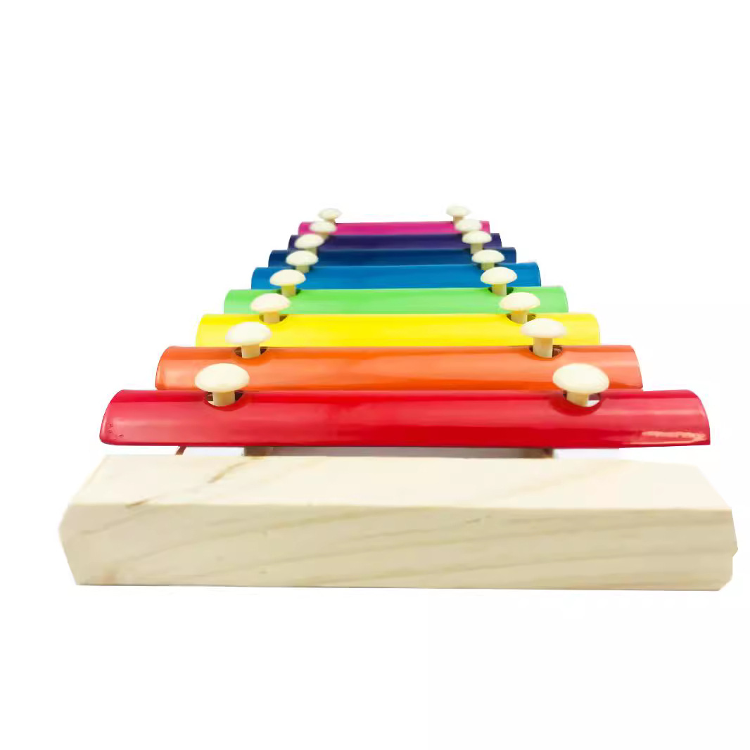 Bebé de madera de los niños de ocho tonos de mano tocar piano educación temprana bebé instrumento musical educativo juguetes 1-2-3 años de edad pequeño golpe de madera