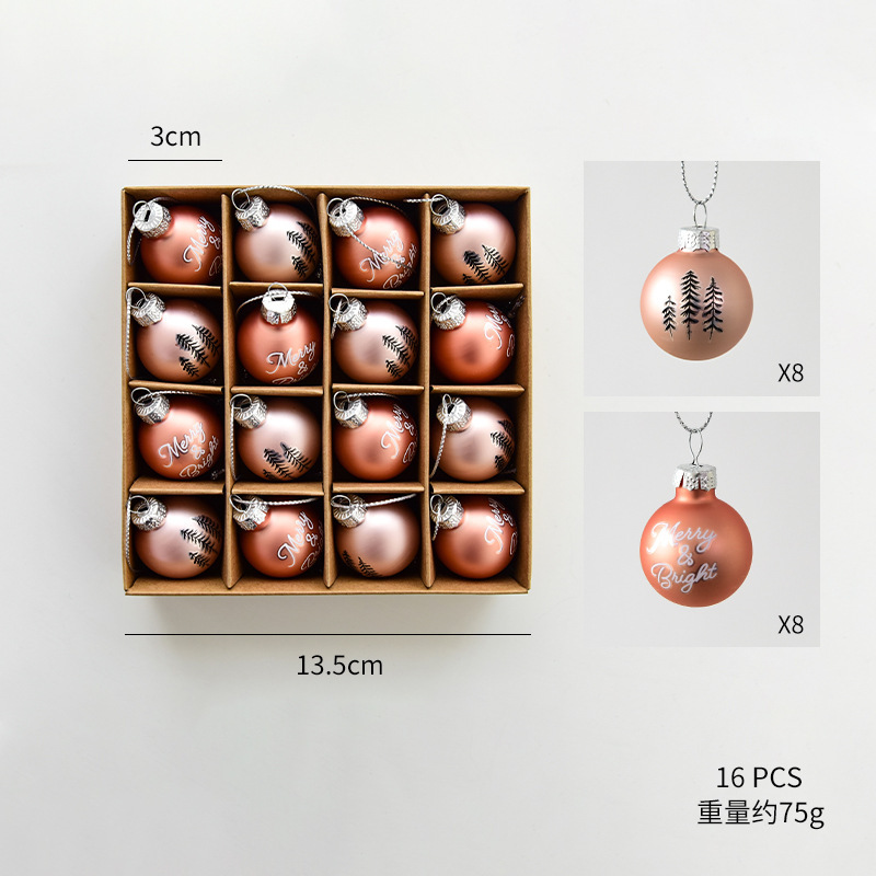 跨境新款彩绘圣诞玻璃球挂件圣诞树装饰圣诞球圣诞节装饰场景布置|undefined