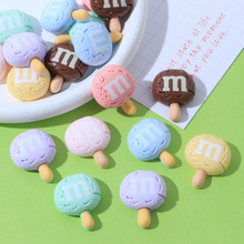 m彩色雪糕食玩亮面diy奶油胶自制手机壳发卡冰箱贴装饰树脂配件