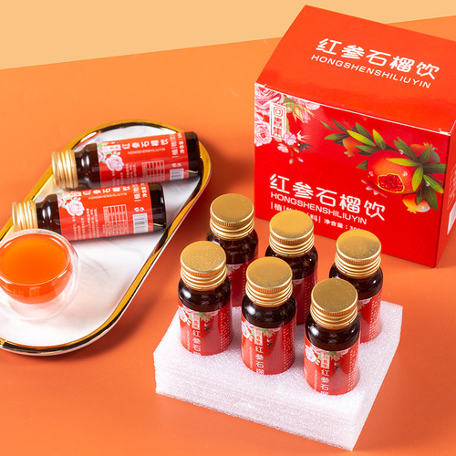 Huichunji Red Ginseng and Pomegranate Drink 300ml Plant Drink to Replenish Vitality Source Manufacturer supports OEM OEM