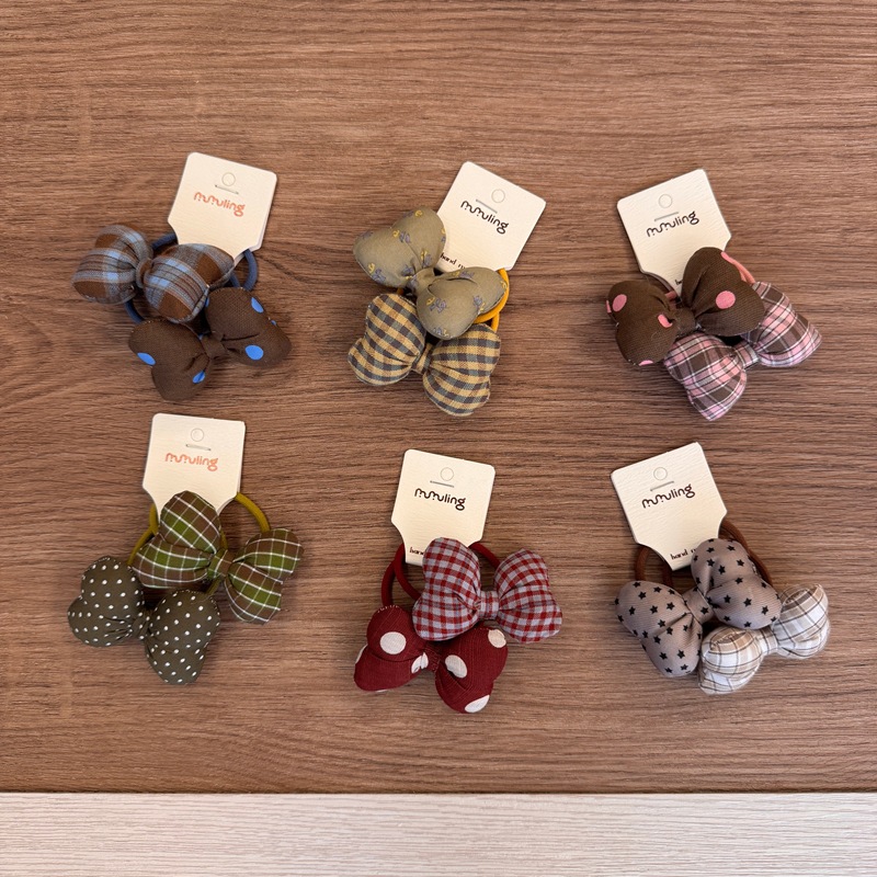 Korean-style New Forest-themed Children's Hair Ties With Polka Dots...