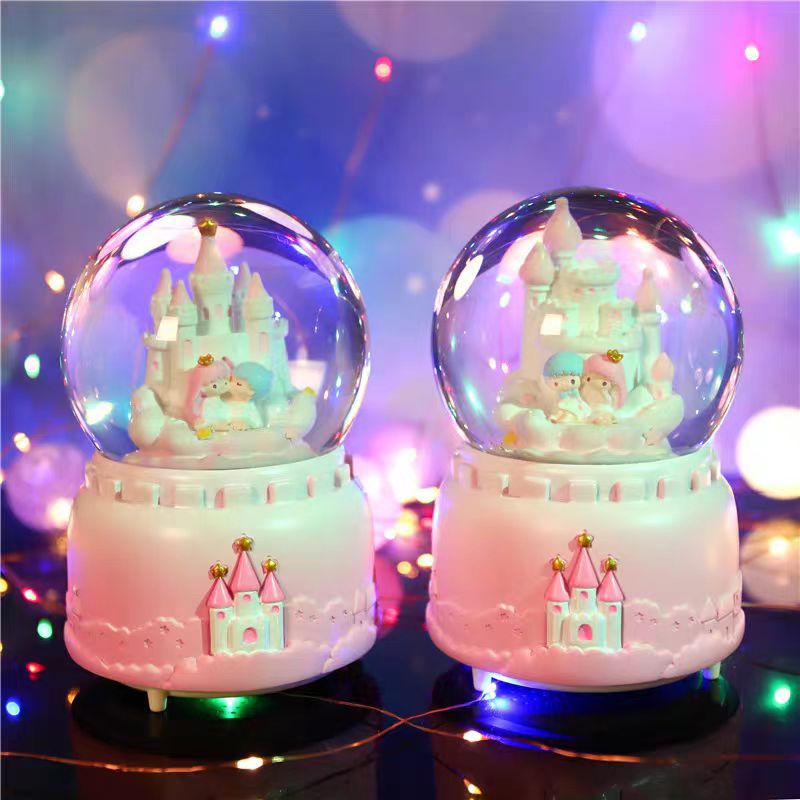 Venta directa de fábrica bola de cristal música caja de música para enviar compañeros de clase niña niña niña regalo de cumpleaños niña princesa día del niño