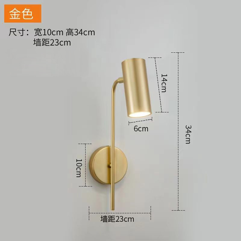 Ventas directas de lámpara de pared de sala de estar nórdica puede girar lámpara de cabecera de cama de dormitorio lujosa escalera creativa lámpara de pared de pasillo