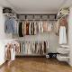 Open Metal Wardrobe Household Bedroom Clothes Hanging Area Multi-Shelf Simple Skeleton Cloakroom Frame Customization