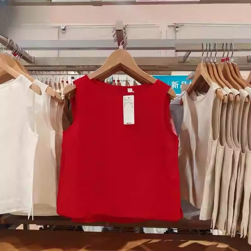 High-Quality Goods from the Channel: Women's Linen Blend Shirt, Sleeveless Blouse, Solid Color Simple T-Shirt, New Summer Style 483890