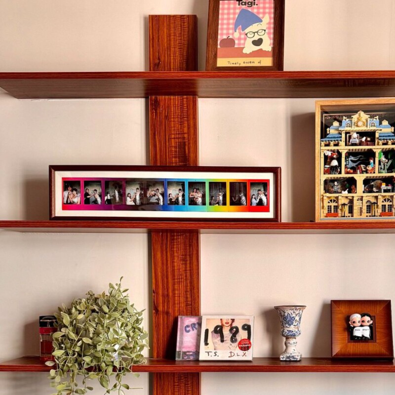 Polaroid Solid Wood Photo Frame Display Stand Rainbow DIY Photo Printing Custom High-End Feel with Printing to Make a Commemorative Gift