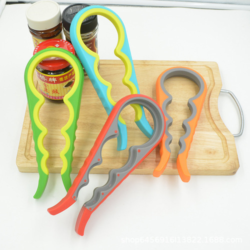 Multi-purpose 4-in-1 Can Opener & Beer Bottle Opener | Home Kitchen Essential | Creative Canned Food Tool | Non-Slip Cap Remover