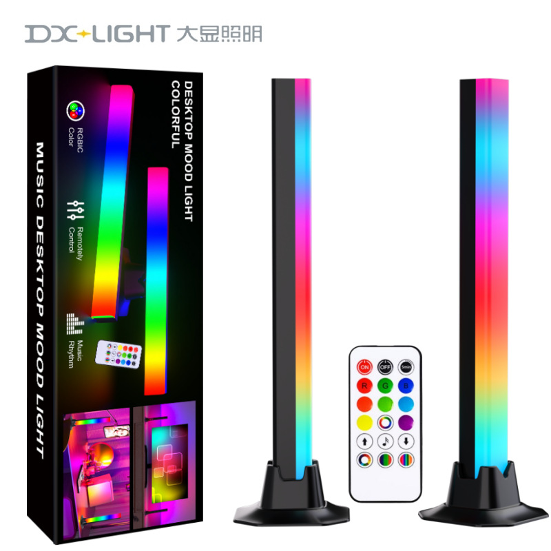 Lámparas modernas de control de voz minimalistas luces de escritorio de atmósfera de color RGB luces de atmósfera de ritmo de música transfronterizas Amazon