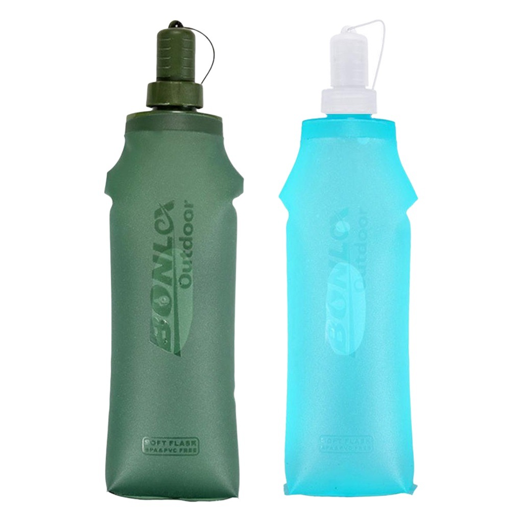 Nuevo TPU deportes al aire libre bolsa de agua suave transfronteriza maratón botella de agua fábrica al por mayor corriendo plegable botella de agua