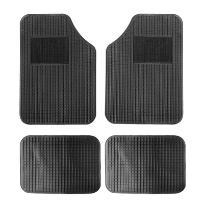 Car Floor Mats, Universal Four-Piece Set, Pvc Non-Slip, Wear-Resistant, Waterproof, Easy-To-Clean Car Carpet Mats (Universal Foot Pad) - 4-piece-plaid-set