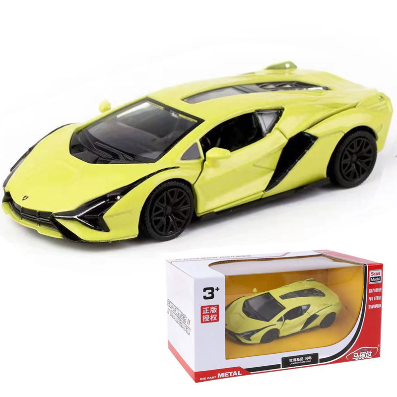 Ma Ke, modelo de coche de aleación 1 a 36 Porsche 918 coche deportivo, luz silenciosa, colección de modelos de coche de juguete para niños