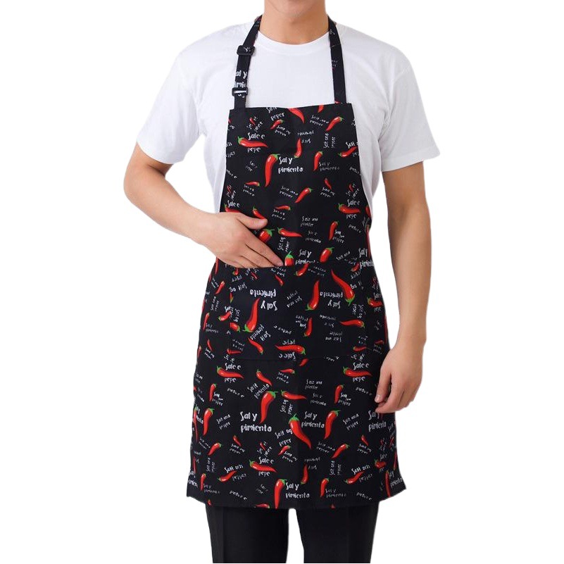 Chef delantal hotel restaurante cocina Chef ropa de trabajo delantal cafetería largo Halter antiincrustante delantal