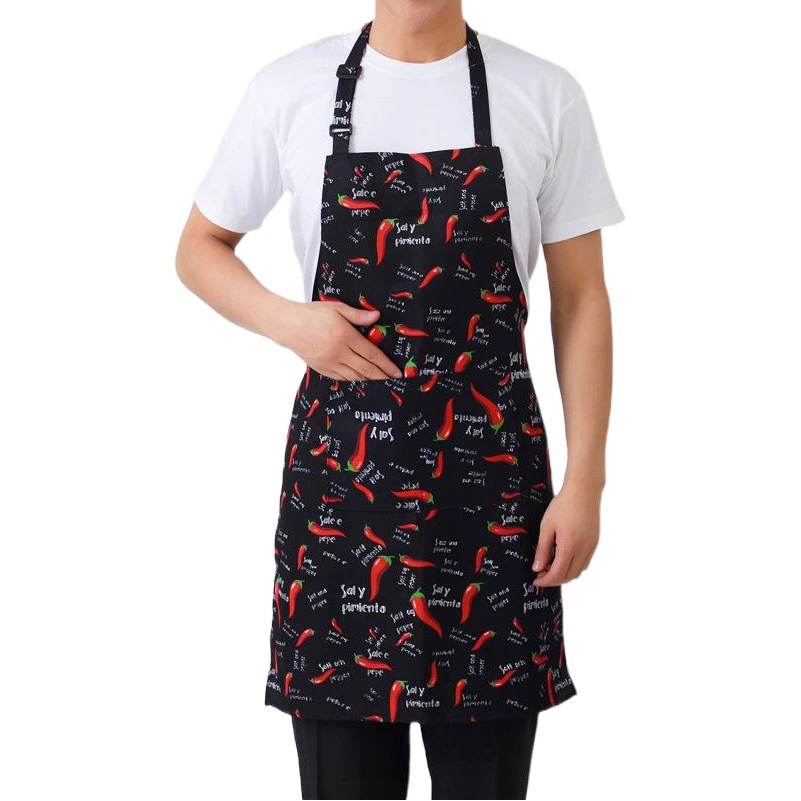 Фартук шеф-повара Отель Ресторан Кухня Шеф-повар Рабочая одежда Фартук Кафе Фартук с длинным вырезом и защитой от пятен