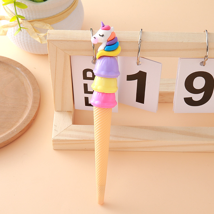 Unicorn Haagen-Dazs bolígrafo de góner papelería creativa estudiante dibujos animados cono pluma de agua pluma de firma de oficina