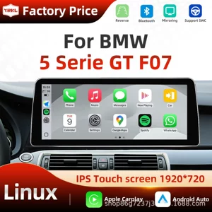 BMW GT F07 12.3 düyməlik Avtomobil Naviqasiya Mərkəzi İdarəetmə Android Sistemi GPS
