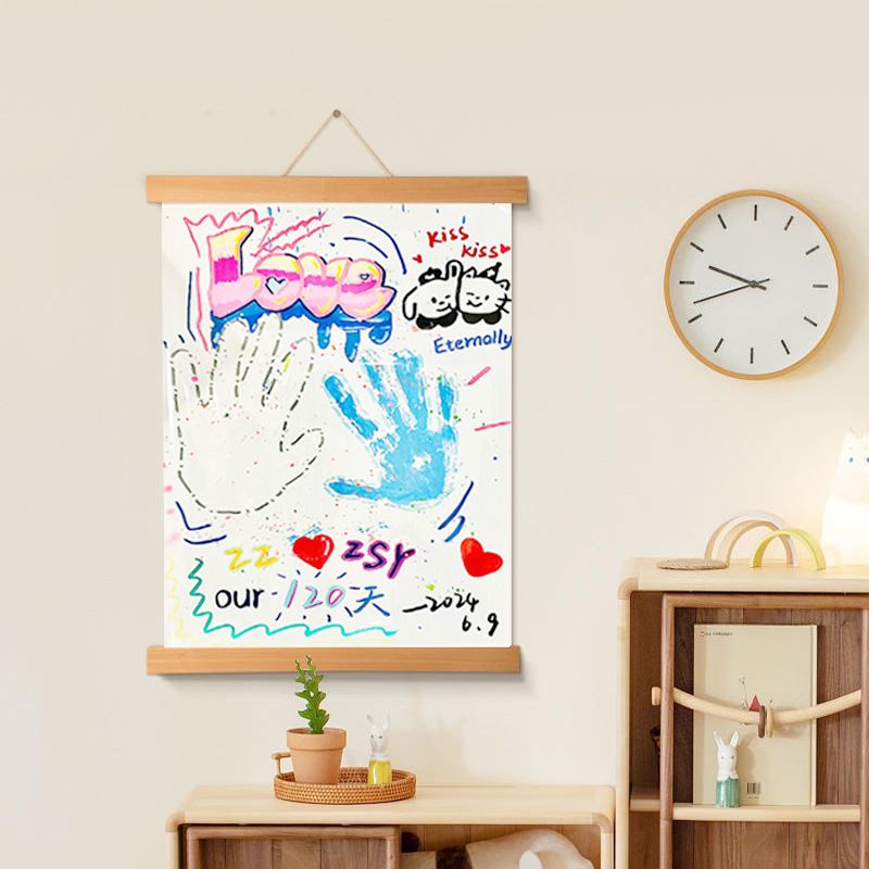 Double-Sided DIY Couple Palm Painting Handprint Painting Photo Frame Best Friend Family Palm DIY Photo Frame