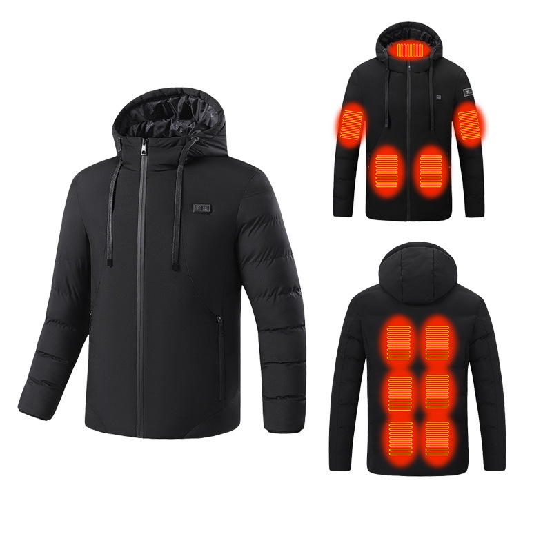 Transfronterizo dedicado calefacción ropa acolchada de algodón para hombres deportes al aire libre calefacción ropa acolchada de algodón USB control de tres engranajes calefacción ropa acolchada de algodón