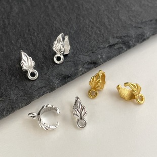 Alloy plating ancient silver leaf melon seed buckle hanging buckle leaf diy antique step shaking hairpin tassel handmade materials