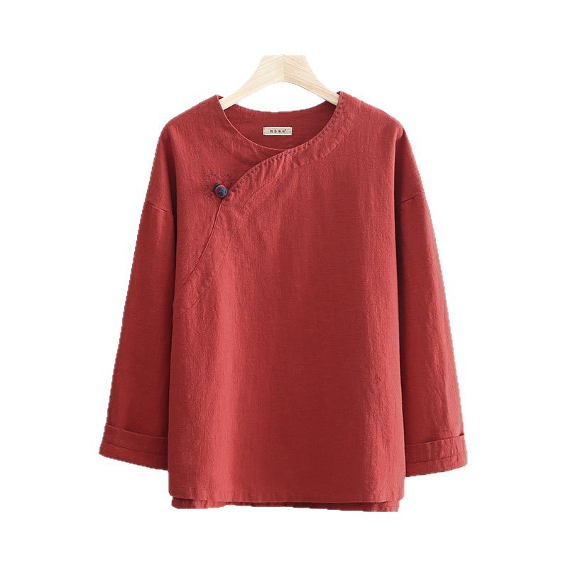 棉麻禅意佛系女装居士服秋季长袖茶服女寺院拜佛素衣禅修服女套装|undefined