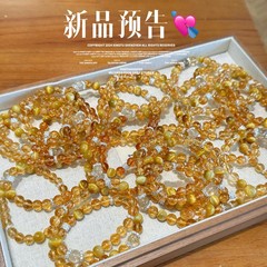 巧恩珠宝天然黄水晶暴力招财水晶手串diy金发晶金虎眼手串水晶
