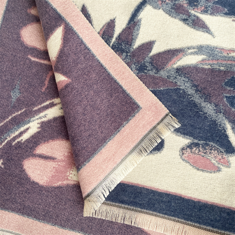 Kaschmir hand fühlen frauen, herbst und winter Chinesischen stil lotus teich warm i mitation kaschmir schal, dicken doppelseitigen_voghion.com