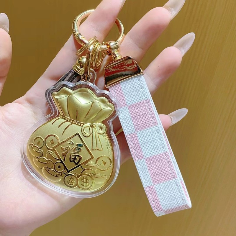 足金999招财福袋钥匙扣包包挂件工艺品会销礼品送闺蜜女朋友礼物|undefined