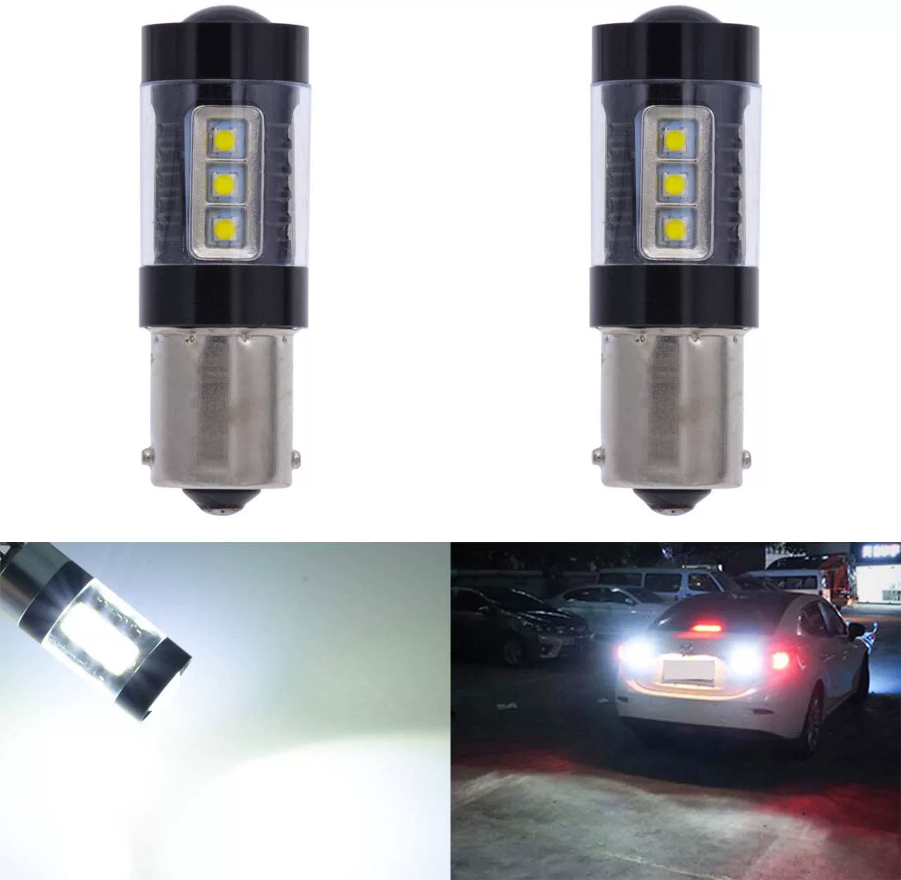 Автомобильная Светодиодная лампа поворота Xinhui 1157 BA15S 1156 80W 16CREE фары заднего хода