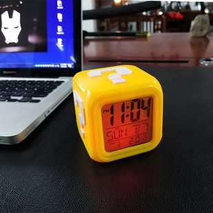 Creative Nostalgic Super Mario Question Mark Square Light Mary Night Light Animation Decoration Night Light Luminous Small Alarm Clock