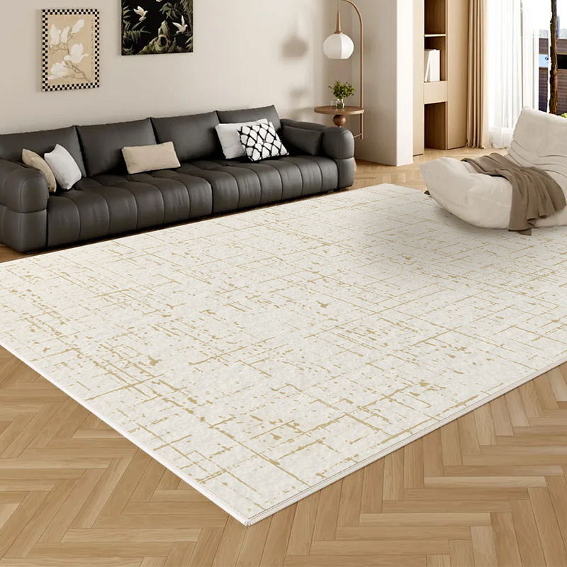 Alfombra sala de estar dormitorio crema viento color sólido impermeable alfombra resistente a la suciedad sofá mesa de té antideslizante impermeable antiincrustación image 8