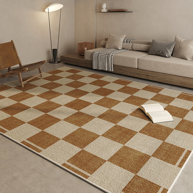 Alfombra doméstica de lujo ligera de dibujos animados resistente a la suciedad fácil de cuidar alfombra de cama resistente a la suciedad alfombra de lana de cristal antideslizante puede ser un agente