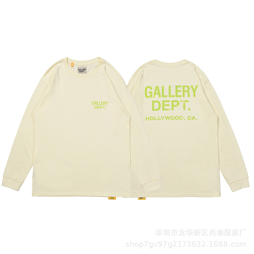 Gallery Dept. T-shirt Long-Sleeve Hollywood Logo Cream