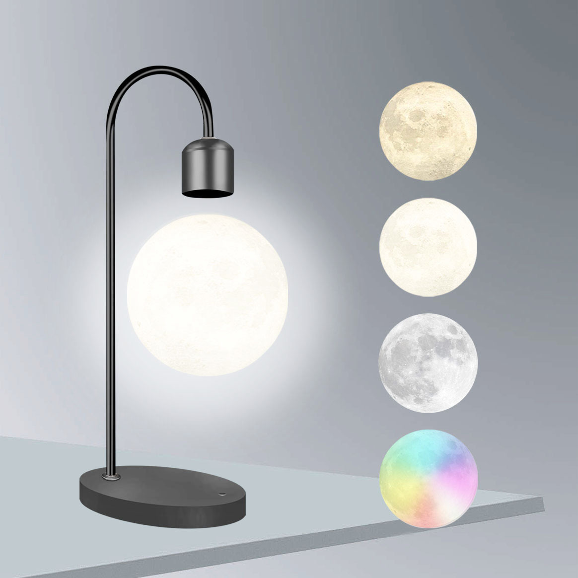 E 신규 핫 모델 3가지 색상 + 7가지 색상(무선 충전 포함, 새로운 2세대, 비리모컨, 고품질 비접착식 달, 초저소음 처리)