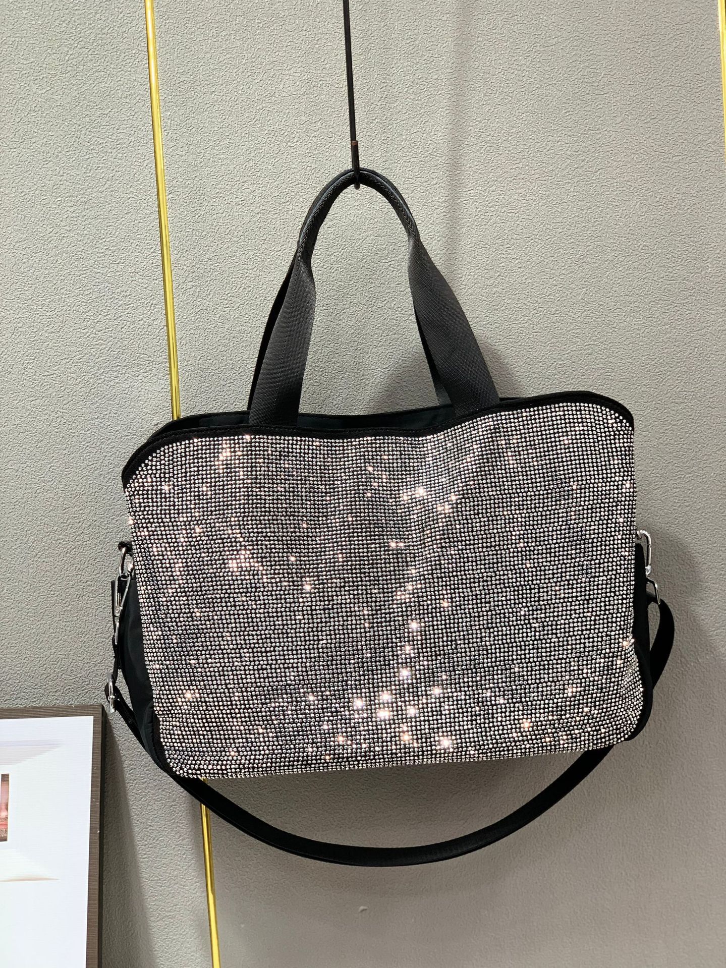 Damen Handtasche Mit Pentagramm Und Strass In Groß_voghion.com
