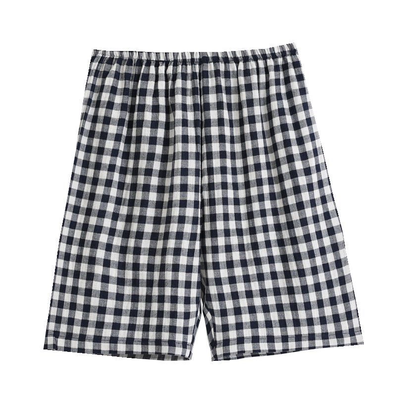 Japanese Style Muji Style Pure Cotton Double-Layer Yarn Pajama Pants Women's Pure Cotton Shorts Summer Pure Cotton Single Home Shorts Men's