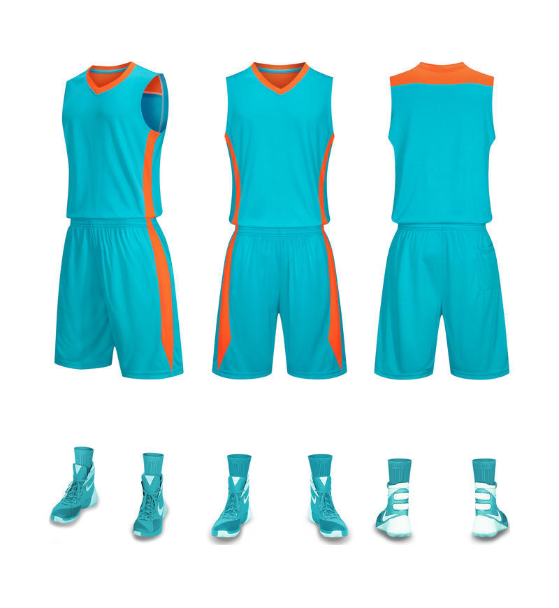 El juego de ropa de baloncesto se utiliza para el campamento de entrenamiento, ropa de balón transpirable de secado rápido para adultos y niños, la misma camiseta puede imprimir logotipo.