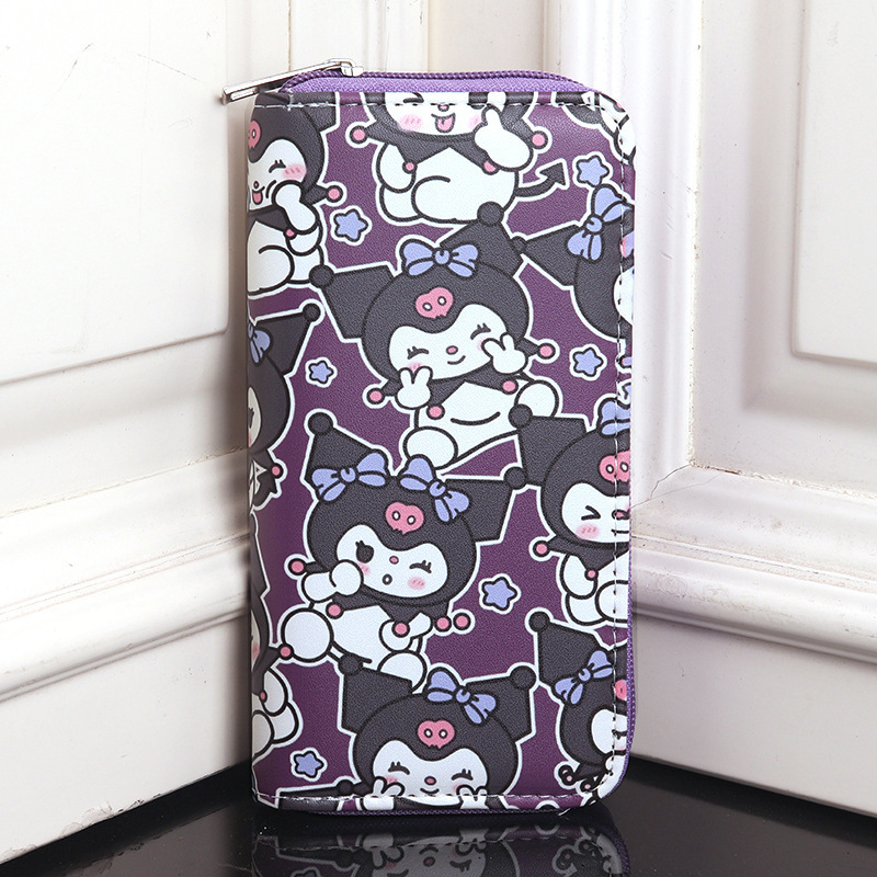 Kulomi Cartoon Cute Children's Wallet Student Multi-card Sit Multi-compartment Long Zipper Coin Purse
