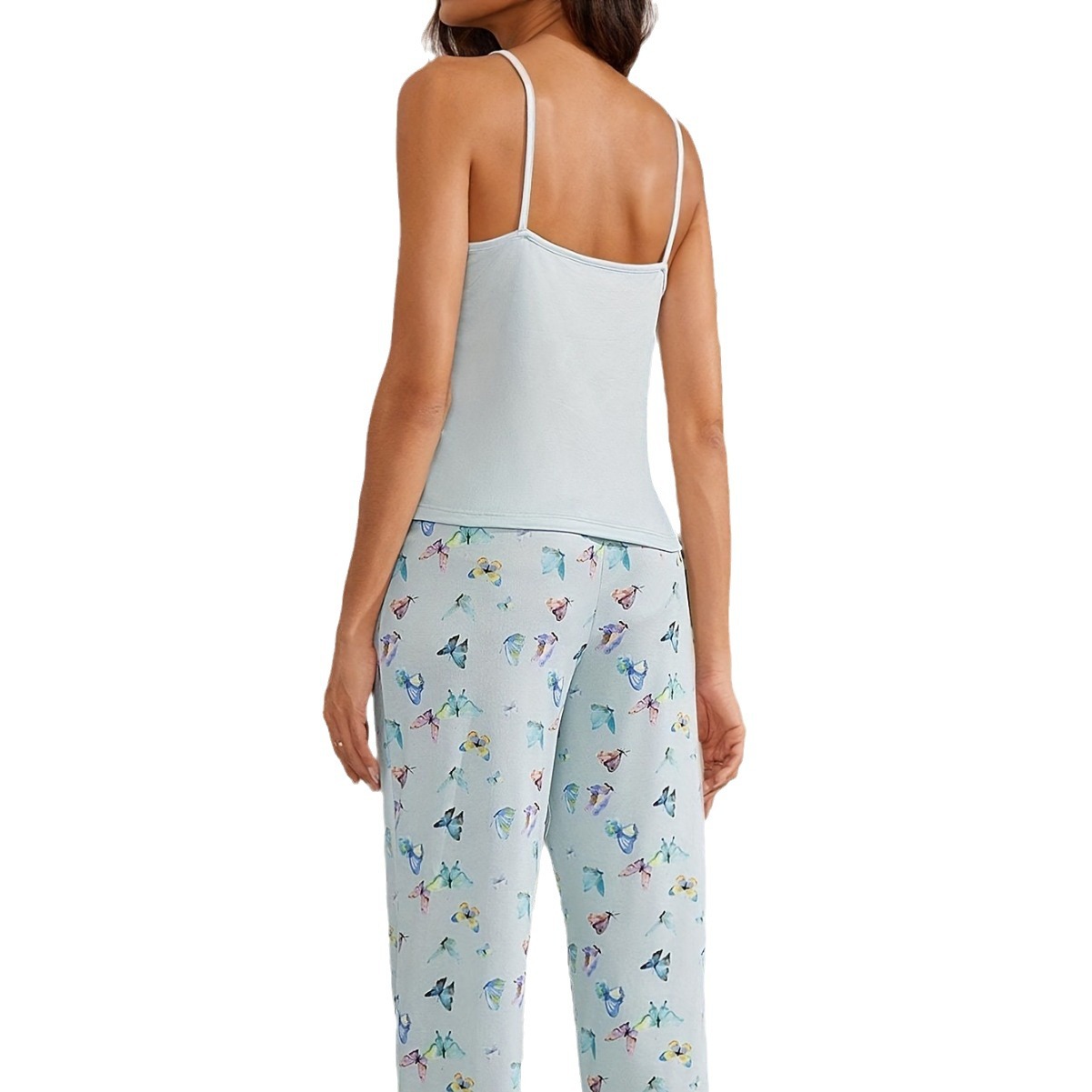 Europa y América Amazon Home Service Pijamas con tirantes estampados Chaleco para mujer Casual y cómodo Estilo transpirable Verano nuevo