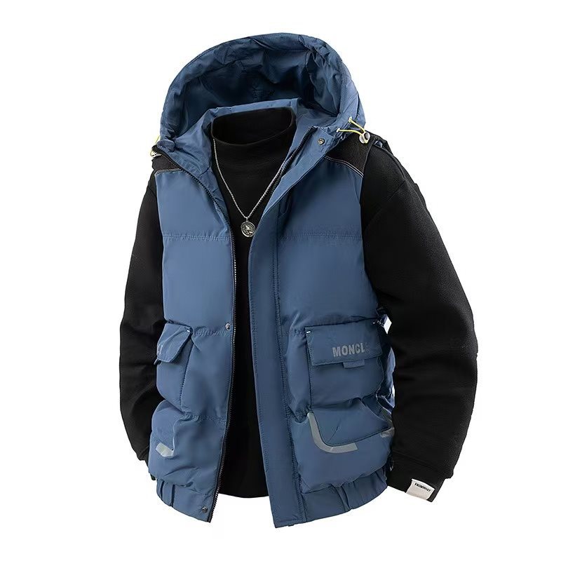 【L-8XL】2025新款秋冬季工装坎肩马甲潮流加绒加厚男士外套时尚