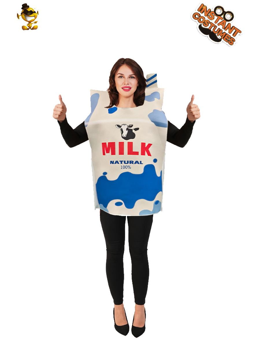 Caja de leche para adultos de Halloween Disfraces de vestir Disfraces de fiesta divertidos Disfraces de escenario de cosplay COS