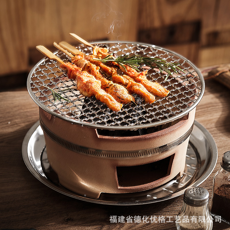Estufa de cocina té para hornear pequeña estufa de carbón de batata hogar antiguo arcilla fuego guiso cazuela base de parrilla estufa de barbacoa subred