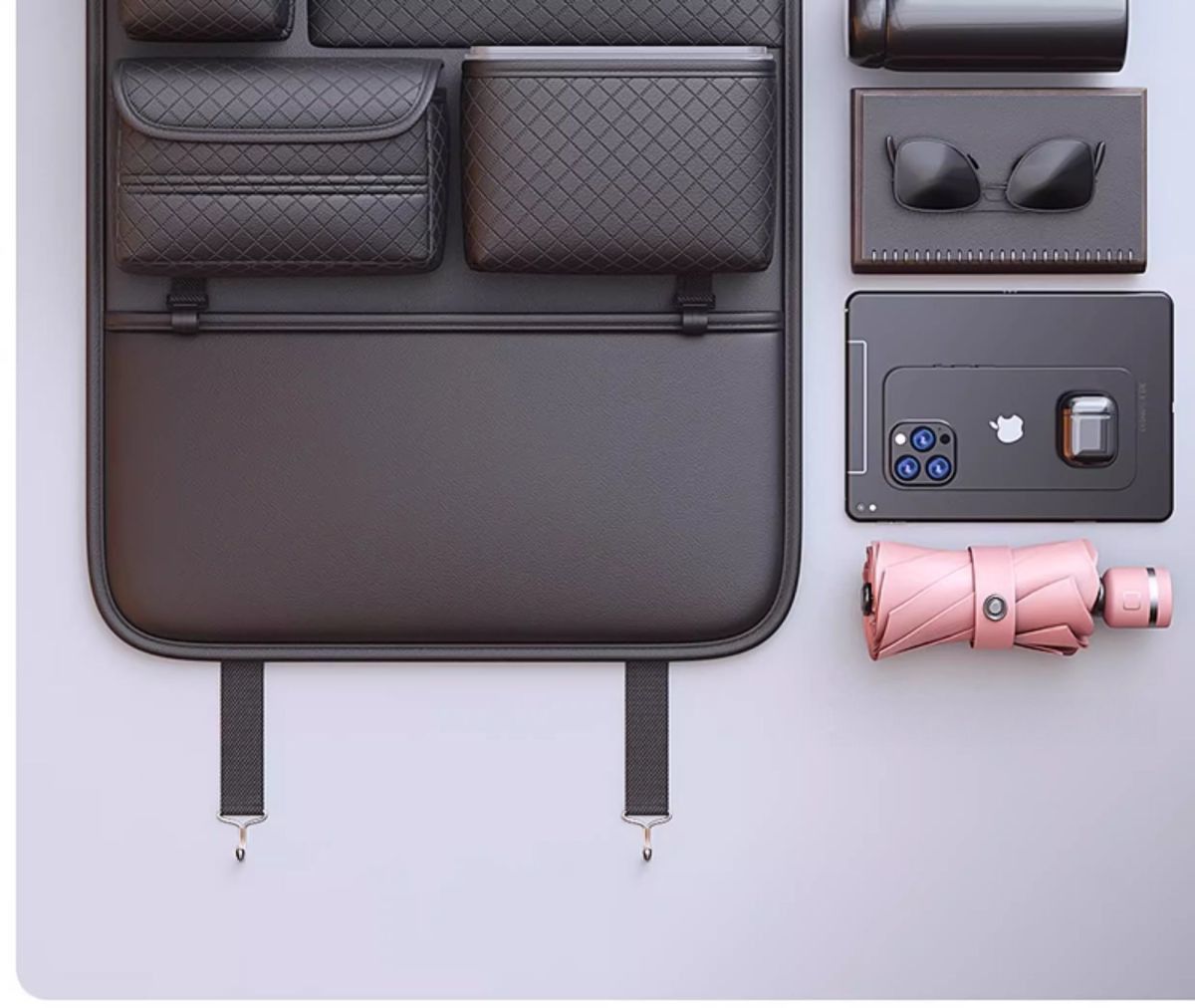 Seat Back Hanging Car Interior Storage Bag Tissue Box Supplies Collection_voghion.com