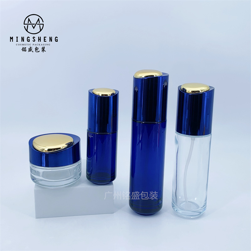 现货100ml乳液精华瓶40ml粉底液分装50g膏霜瓶嘉娜宝套装 玻璃瓶