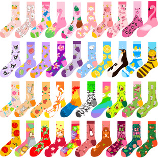 2025 original Amazon INS women's socks animal socks fruit socks tide socks funny stockings cross-border cartoon