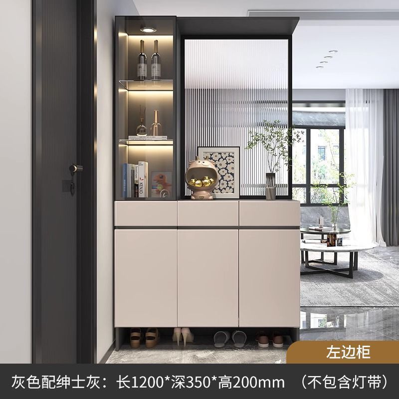 エントリーパーティションキャビネット、ワインキャビネット、モダンでシンプルな長虹ガラススクリーンキャビネット、エントランスキャビネット、シューズキャビネット、一体型リビングルーム|undefined