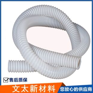 Teflon Corrugated Hose Ptfe Anti-Corrosion Transparent Tube Spiral Insulated Ptfe Tube with Flat Inner and Corrugated Outer Threaded Oil Pipe