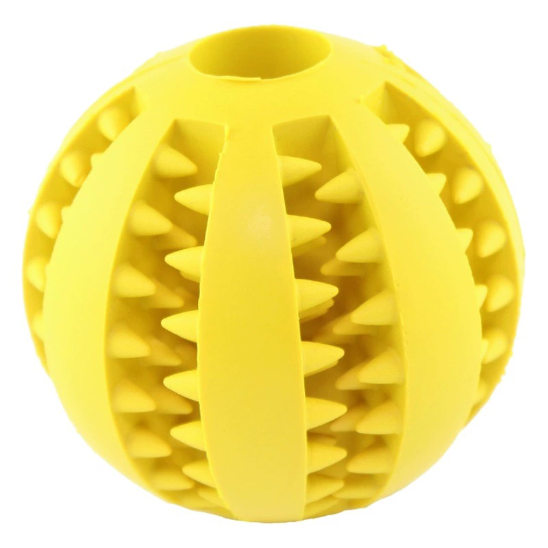 Устойчивый к укусам домашних животных молярный игрушечный мяч резиновый эластичный мяч сторона игрушка для животных забавная собака Интерактивная самоочищающаяся душная протекающая еда Мяч