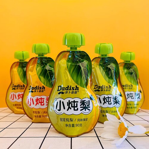 Radish Daddy Little Stewed Pear 90g Rock Sugar Tremella Stewed Pear Children's Snack Flavored Puree Drink Pear Juice