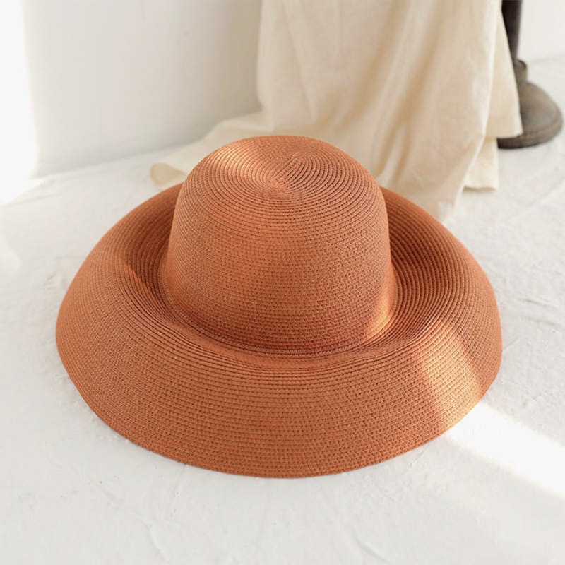 Women's Elegant Streetwear Stripe Wide Eaves Sun Hat Straw Hat display picture 16