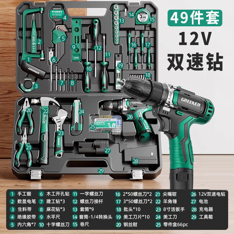 五金工具套装家用工具箱维修万能组合全套日常电工木工大全|undefined